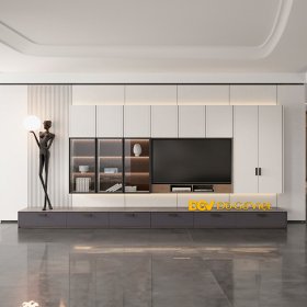 Kệ Để Tivi Cánh Kính Màu Trắng Kiểu Hiện Đại