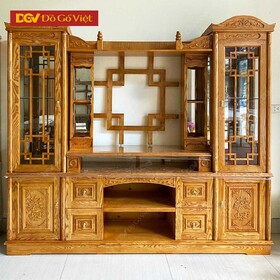Kệ Tivi Đa Năng Kết Hợp Tủ Rượu Và Bàn Thờ Gỗ Sồi Nga