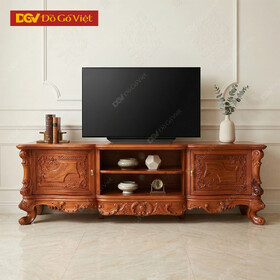 Kệ Tivi Gỗ Hương Đá Cổ Điển Hoàng Gia Sang Trọng Đẳng Cấp