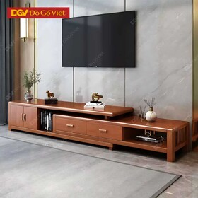 Kệ Tivi Gỗ Sồi Tự Nhiên Đa Năng Phong Cách Châu Âu