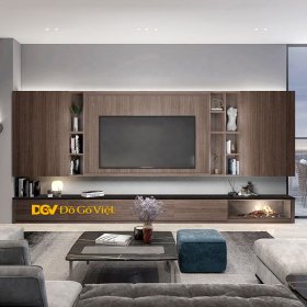 Kệ Tivi Màu Nâu Khung Gỗ Công Nghiệp Cao Cấp