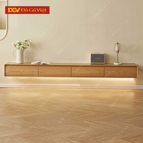 Kệ Tivi Treo Tường Có Hộc Kéo Để Đồ Màu Vàng Sồi Đẹp Tự Nhiên