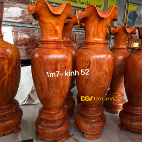 Lục Bình Phong Thủy Gỗ Hương Đỏ Để Phòng Khách Đẹp Giá Tốt