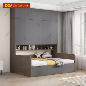 Mẫu Giường Liền Tủ Đẹp Thiết Kế Có Hộc Kéo Giường Tiện Lợi