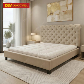 Mẫu Giường Ngủ Cao Su Bọc Nệm Kiểu Dáng Hiện Đại Sang Trọng