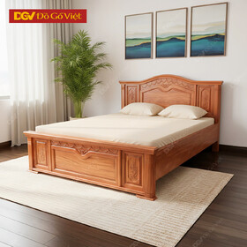 Mẫu Giường Ngủ Gỗ Đinh Hương Chạm Kiểu Cổ Điển Đẹp