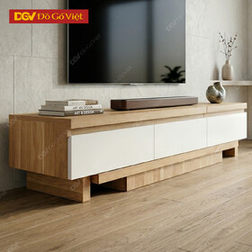 Mẫu Kệ Tivi Gỗ MDF Cánh Sơn Trắng Hiện Đại Giá Rẻ