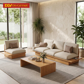 Mẫu Sofa Chân Hộp Gỗ Sồi Mỹ Tự Nhiên Phối Đệm Sang Trọng