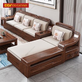 Bộ Bàn Ghế Sofa Gỗ Căm Xe Tay To Sang Trọng Đẳng Cấp