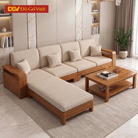 Mẫu Sofa Góc Phòng Khách Căn Hộ Lưng Nan Hiện Đại Cao Cấp