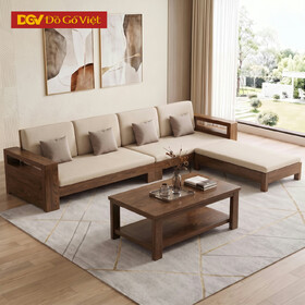 Mẫu Sofa Phòng Khách Gỗ Sồi Mỹ Tựa Nan Hiện Đại Mới Giá Rẻ