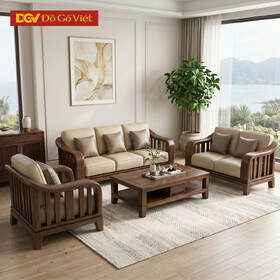 Mẫu Sofa Thư Giãn Resort Gỗ Óc Chó Phối Nệm Cao Cấp Mới