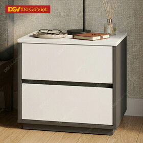 Mẫu Tủ Đầu Giường Gỗ Công Nghiệp Dáng Bệt Phối Ngăn Kéo