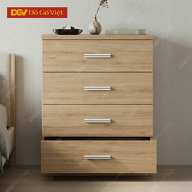 Mẫu Tủ Ngăn Kéo Gỗ Công Nghiệp Chân Bệt 4 Ngăn Kéo