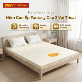 Nệm Gòn Ép Vạn Thành Fantasy Gấp 3 Vải Tricat