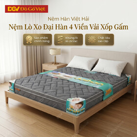 Nệm lò xo Đại Hàn 4 viền giả bóc vải xốp gầm