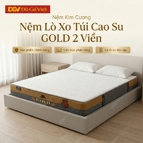 Nệm Lò Xo Túi GOLD Kim Cương 2 Viền