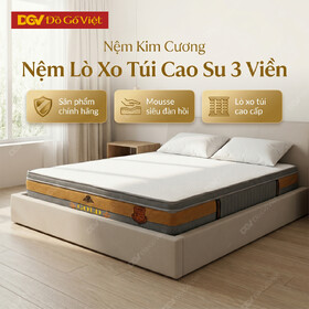 Nệm Lò Xo Túi Kim Cương 3 Viền