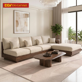Phiên Bản Sofa Thư Giãn Japandi Óc Chó Hiện Đại Cho Gia Đình