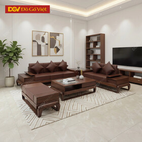 Sofa Đùi Gà Gỗ Sồi Nga Phòng Khách 2 Băng Dài Đẹp Giá Rẻ