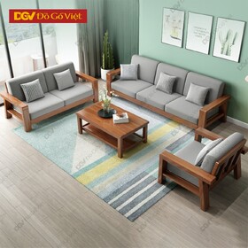 Sofa Góc L Gỗ Căm Xe Khung Nan Hiện Đại Mẫu Mới Đẹp Rẻ