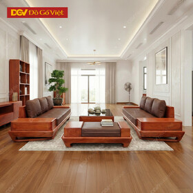 Sofa Phòng Khách Gỗ Hương Đá Mẫu Đối Xứng Sang Trọng