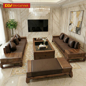 Sofa Phòng Khách Gỗ Óc Chó Bắc Mỹ Văng Dài Cao Cấp Bọc Nệm