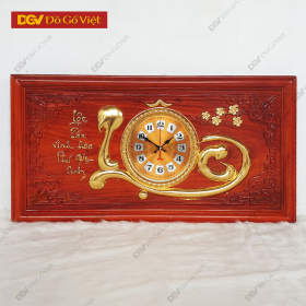 Tranh Đồng Hồ Gỗ Hương Chữ Lộc Nhỏ Đẹp Giá Rẻ