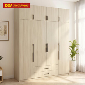 Tủ Áo 4 Cánh MDF Thiết Kế Đa Công Năng Lưu Trữ Tiện Nghi