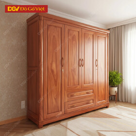 Tủ Áo 6 Cánh Pano Kèm Ngăn Kéo Ngoài Rộng Rãi Cho Gia Đình