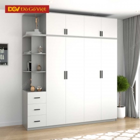 Tủ Áo Có Kệ Ngoài 4 Cánh Mở 2 Màu Phối Độc Đáo Giá Tốt