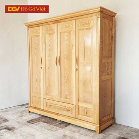 Tủ Áo Quần Gỗ Sồi Tự Nhiên 3 Buồng 4 Cánh Bền Đẹp Giá Rẻ