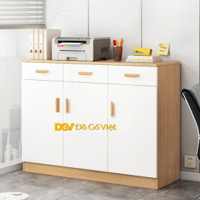 Tủ Chứa Giấy Tờ Văn Phòng Mini Màu Sồi Gỗ MDF Lõi Xanh Đẹp Rẻ