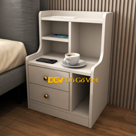 Tủ Đầu Giường 2 Hộc Kéo Hiện Đại Màu Trắng Đẹp Rẻ