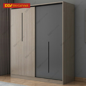 Tủ Để Áo Quần Gỗ MDF Lõi Xanh Cửa Lùa Màu Xám Hiện Đại Đẹp Rẻ