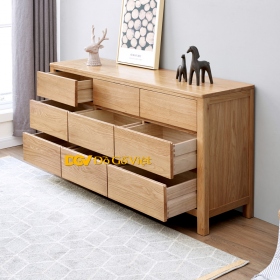 Tủ Để Đồ 9 Ngăn Gỗ Sồi Tự Nhiên Đẹp Giá Rẻ