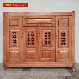 Tủ Để Giày Dép Gỗ Veneer Sồi 4 Cánh Đẹp Giá Rẻ