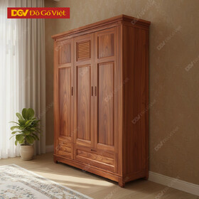 Tủ Để Quần Áo Vân Cẩm Mẫu Chớp Lá Sách Thanh Lịch
