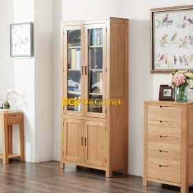 Tủ Để Sách Phòng Làm Việc Có Hộc Mở Cửa Kính Mẫu Mới Nhất 2025