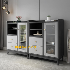 Tủ Đựng Đồ Trang Trí Phòng Làm Việc Màu Xám Đẹp Giá Tốt