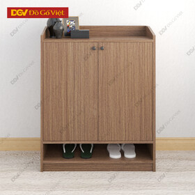 Tủ Giày Dép 2 Cánh Gỗ Công Nghiệp Màu Nâu Hiện Đại
