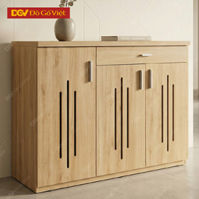 Tủ Giày Dép Gỗ MDF Phối Ngăn Kéo Tủ Kẻ Rãnh Thông Thoáng