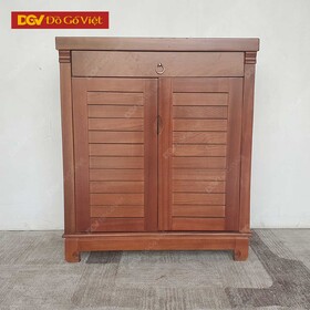 Tủ Giày Dép Gỗ Tự Nhiên Vân Xoan Đào 80cm Đẹp Giá Rẻ
