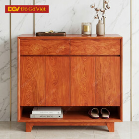 Tủ Giày Dép Hiện Đại Gỗ Veneer Hương Đá Mẫu Mới 2026