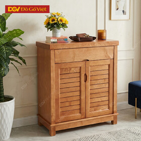 Tủ Giày Dép Nhỏ Tự Nhiên Gỗ Veneer Sồi  80cm Đẹp Giá Rẻ