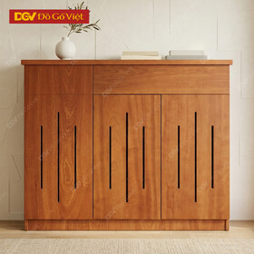 Tủ Giày Gỗ MDF Chân Bệt Kẻ Rảnh Dọc Thoáng Khí Giá Rẻ