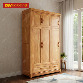 Tủ Gỗ Áo Quần Khung Gỗ Tự Nhiên Bền Bỉ Chống Mối Mọt Tốt
