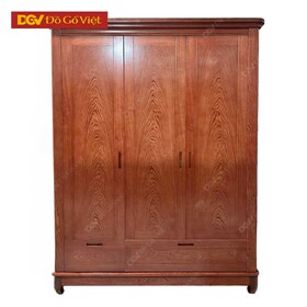 Tủ Gỗ Veneer Hương Đá Để Áo Quần Mẫu Cánh Trơn Tay Nắm Âm