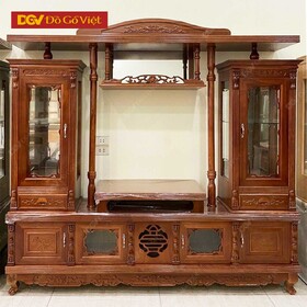 Tủ Kệ Để Tivi Kết Hợp Tủ Rượu Và Bàn Thờ Gỗ Sồi Nga Đẹp