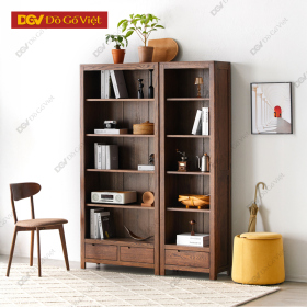 Tủ Kệ Sách Màu Óc Chó Nhiều Tầng Kiểu Dáng Tinh Tế